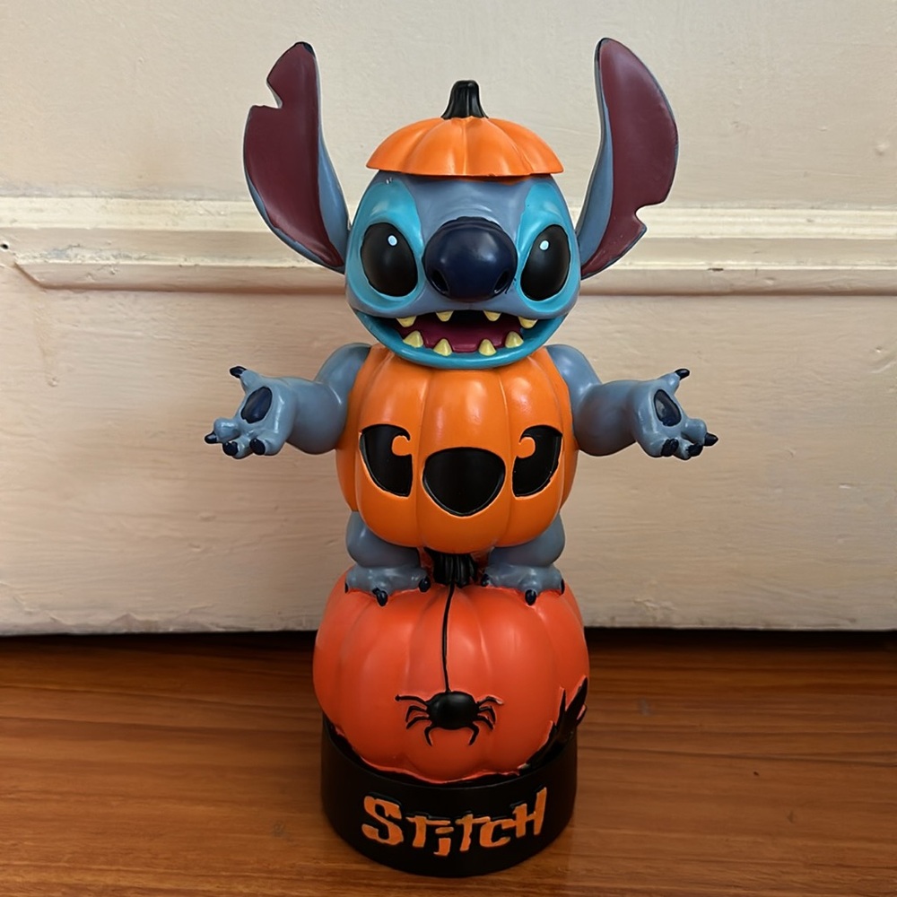 Disney Stitch Halloween pumpkin decor figurine